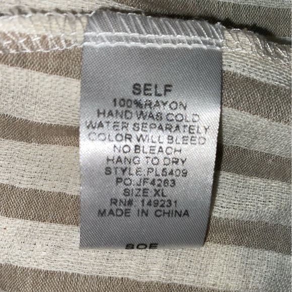 Kori America Off Shoulder Striped Mini Dress | Embroidered Ruffle Detail Size XL - Picture 7 of 10